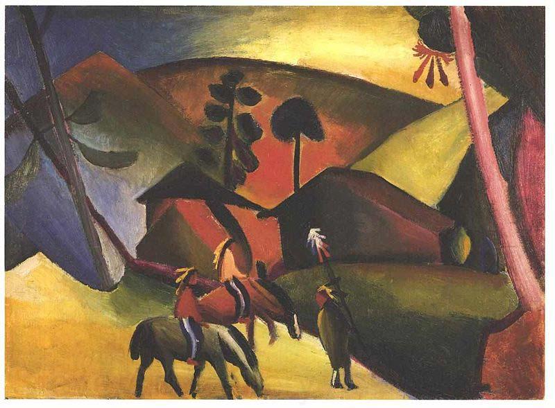 August Macke Native Aericans on horses